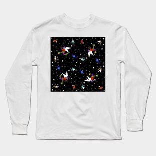 Angel Dudes Starry Night - black Long Sleeve T-Shirt